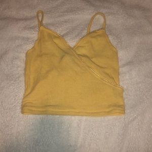 Yellow cross tank top